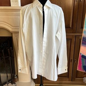 Zegna French cuff white shirt